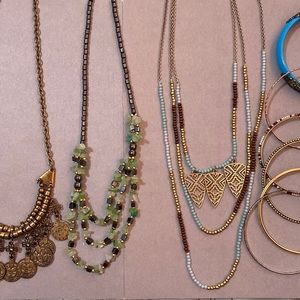 Charlotte Russe 3 Necklaces and Bracelets